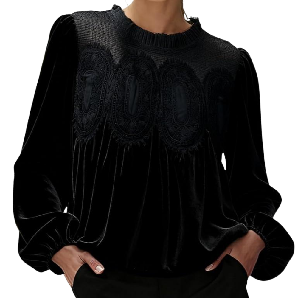 Luvira™ Velvet Lace Blouse