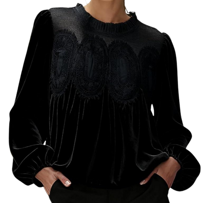 Luvira™ Velvet Lace Blouse