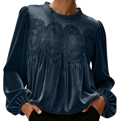 Luvira™ Velvet Lace Blouse