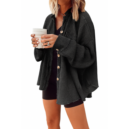 Luvira™ Waffle Knit Button Down