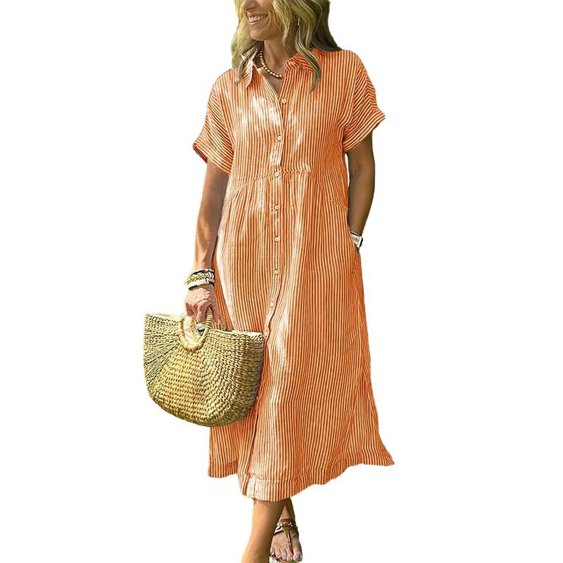 Luvira™ Striped Midi Dress