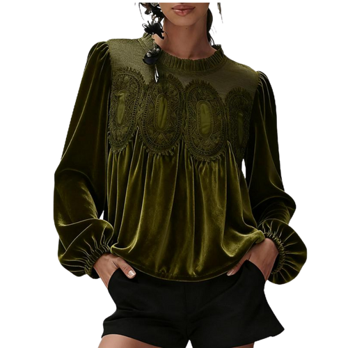 Luvira™ Velvet Lace Blouse