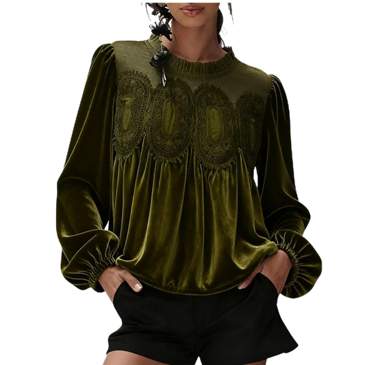 Luvira™ Velvet Lace Blouse
