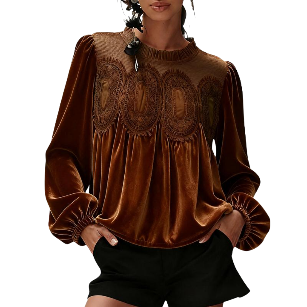 Luvira™ Velvet Lace Blouse