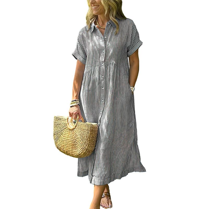 Luvira™ Striped Midi Dress