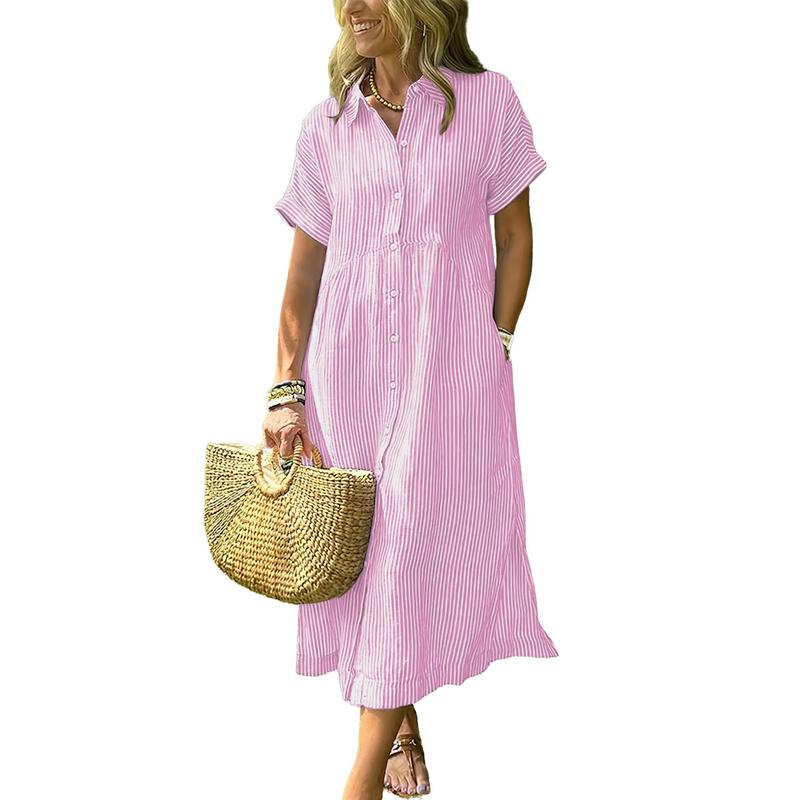 Luvira™ Striped Midi Dress